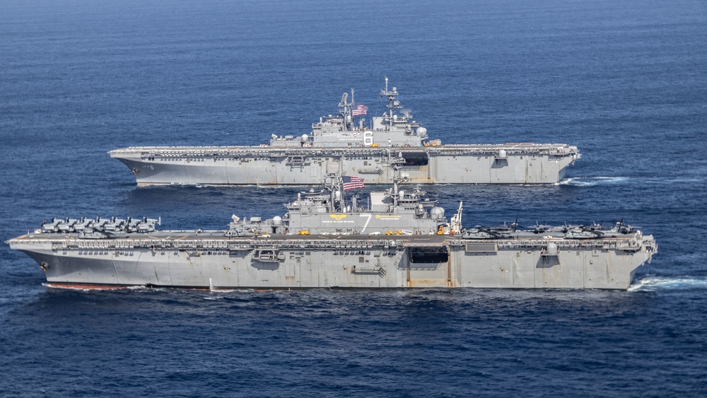 USS America Meets USS Tripoli