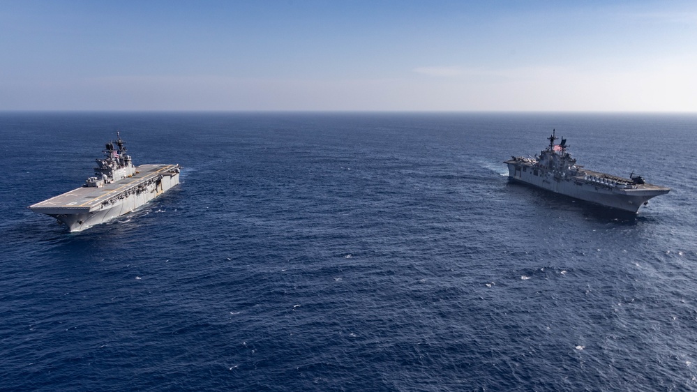 USS America Meets USS Tripoli