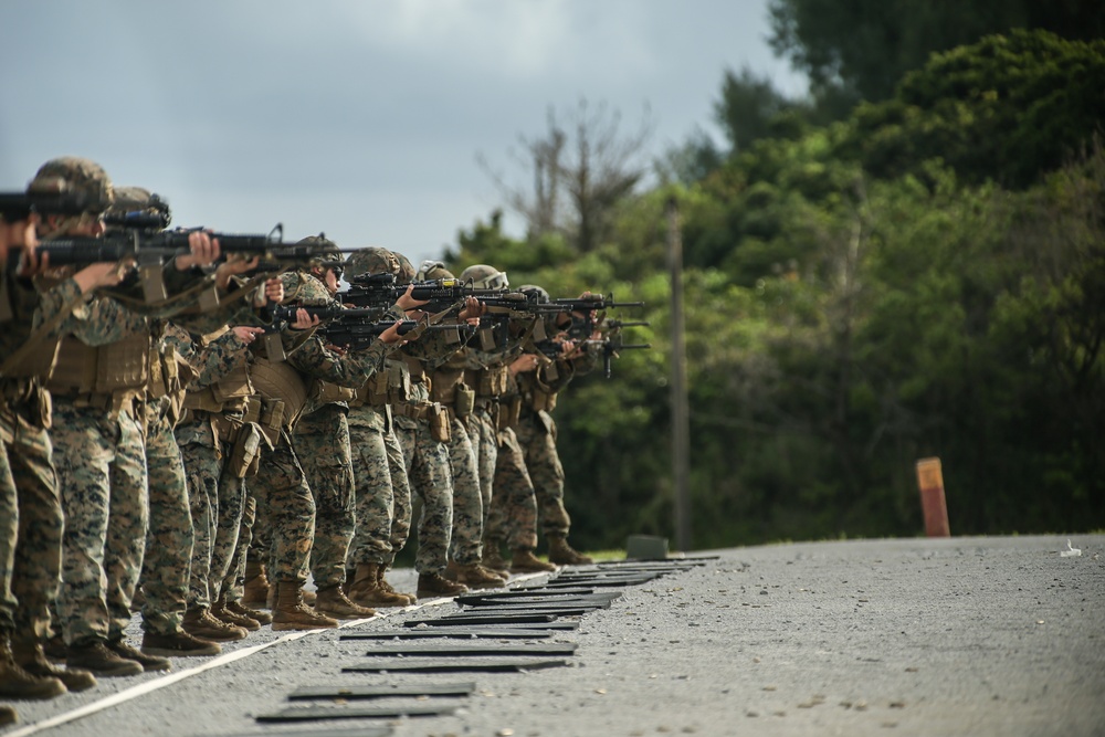 Marines with Combat Logistics Battalion 4 set up base at Kin Blue