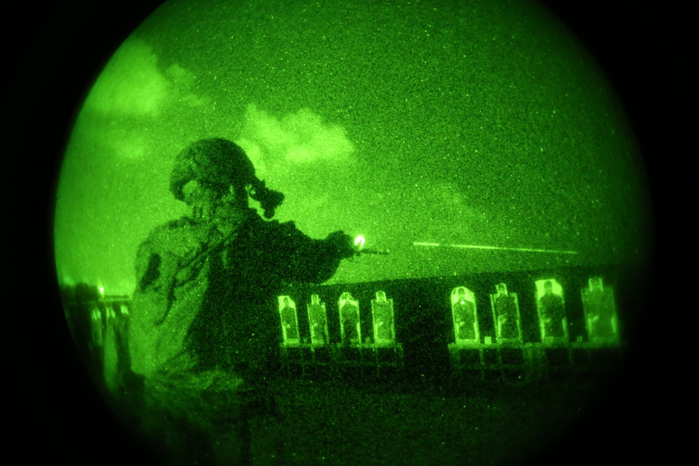 Marines with Combat Logistics Battalion 4 conduct table 5 and 6 rifle range