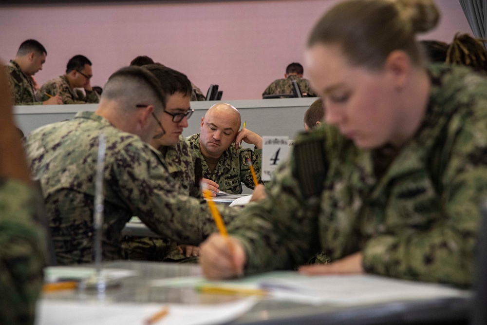 CFAS Sailors Take E-6 Navy-Wide Advancement Exam