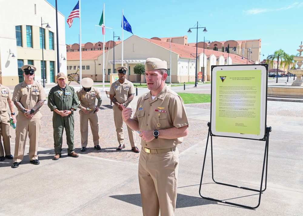 NAS Sigonella Holds Suicide Awareness Proclamation Signing