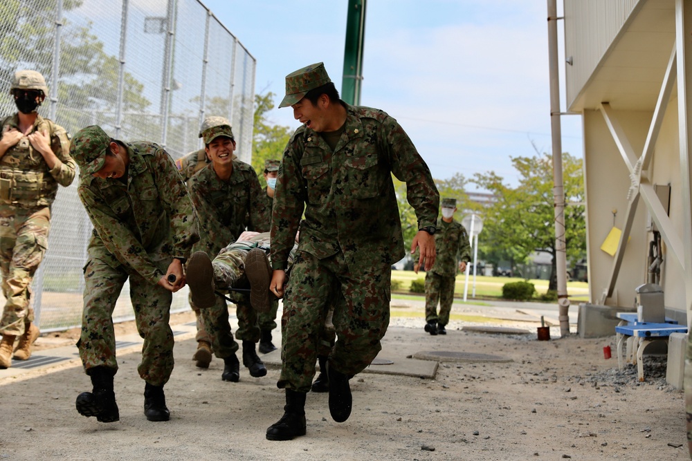 JGSDF and U.S. Air Defense at Camp Fukuoka for Orient Shield 22