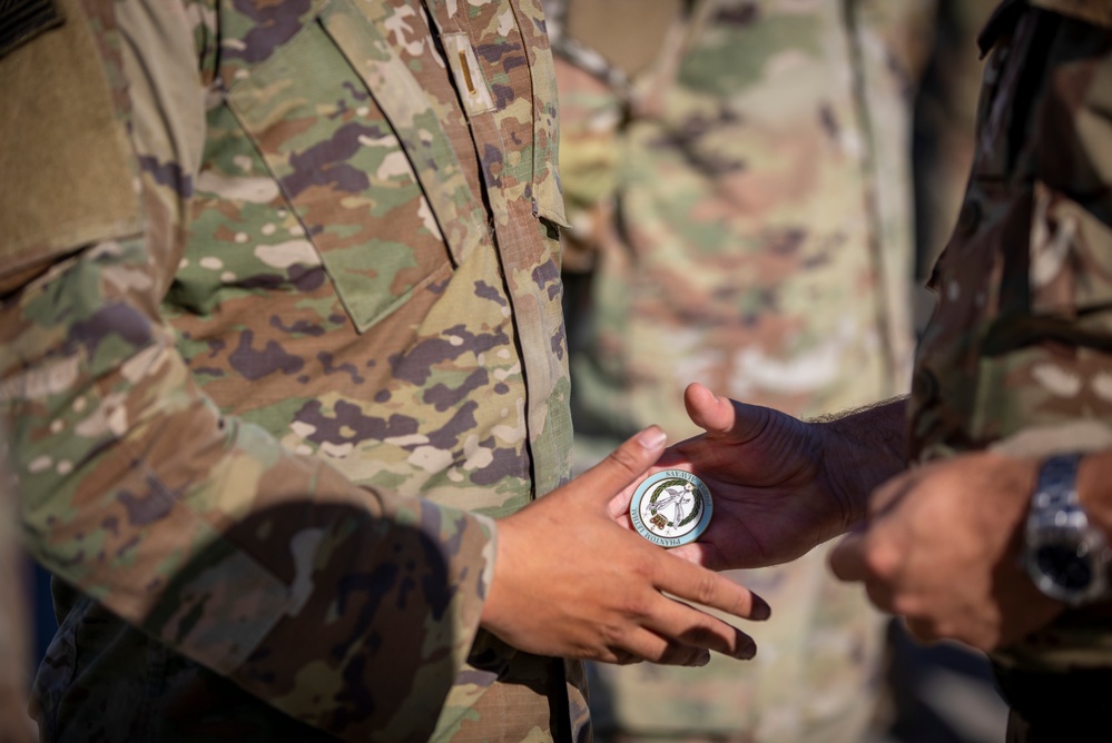 British Maj. Gen. holds challenge coin ceremony for 14 Soldiers within 2nd Armored Brigade Combat Team, 1st Infantry Division