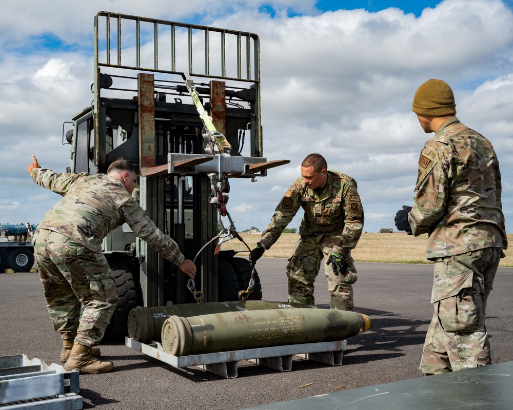 23rd Aircraft Maintenance Unit Aircraft Armament Systems Specialists and 5th Munitions Squadron Munitions Systems Maintenance Specialists Build Munitions