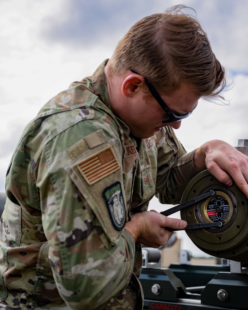 23rd Aircraft Maintenance Unit Aircraft Armament Systems Specialists and 5th Munitions Squadron Munitions Systems Maintenance Specialists Build Munitions