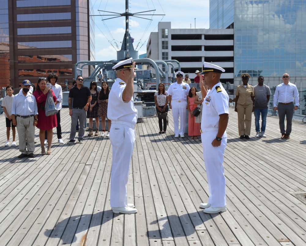 Naval Museum hosts a promotion ceremony for Navy Expeditionary Combat Command on Battleship Wisconsin