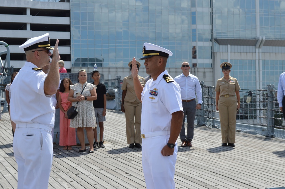 Naval Museum hosts a promotion ceremony for Navy Expeditionary Combat Command on Battleship Wisconsin