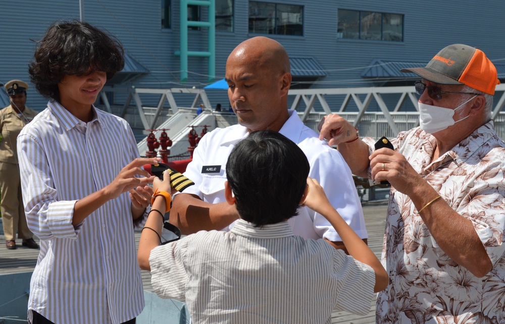 Naval Museum hosts a promotion ceremony for Navy Expeditionary Combat Command on Battleship Wisconsin