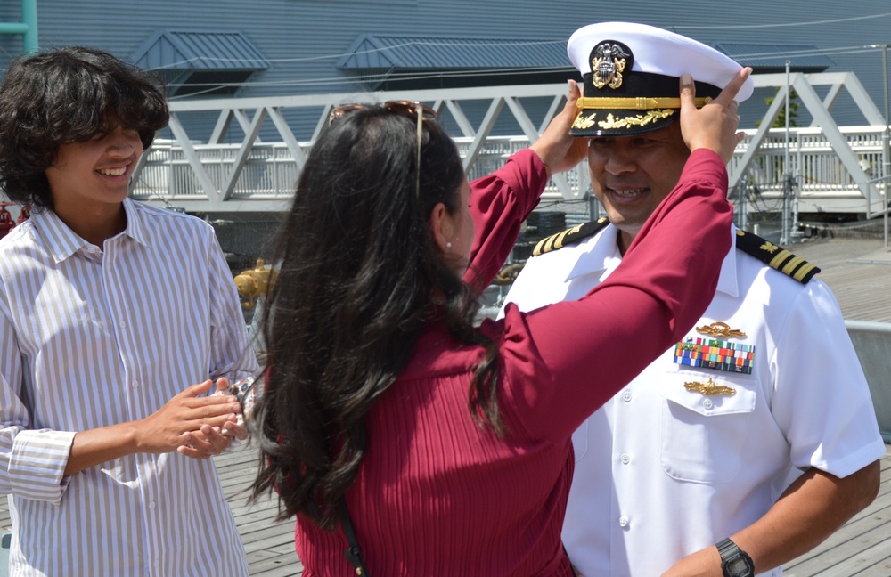 Naval Museum hosts a promotion ceremony for Navy Expeditionary Combat Command on Battleship Wisconsin