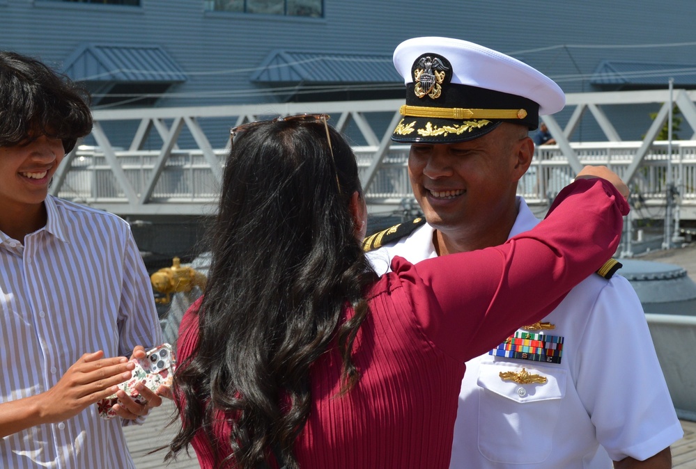 Naval Museum hosts a promotion ceremony for Navy Expeditionary Combat Command on Battleship Wisconsin