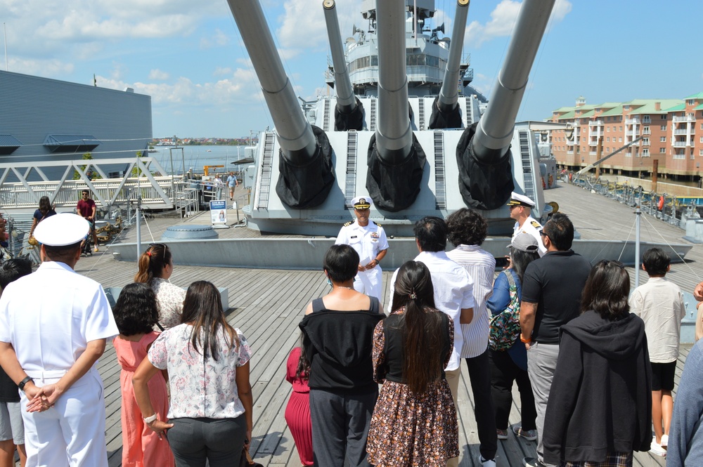 Naval Museum hosts a promotion ceremony for Navy Expeditionary Combat Command on Battleship Wisconsin