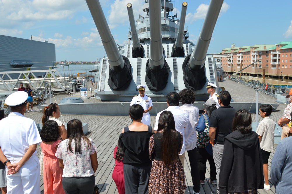 Naval Museum hosts a promotion ceremony for Navy Expeditionary Combat Command on Battleship Wisconsin