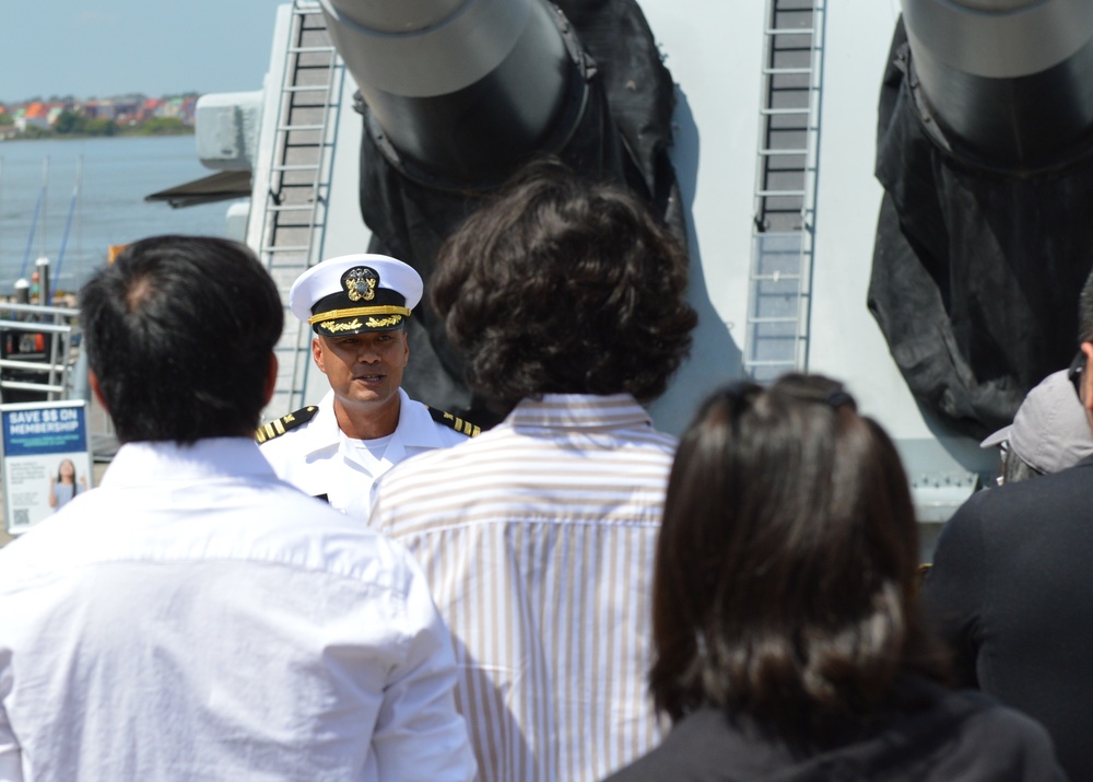 Naval Museum hosts a promotion ceremony for Navy Expeditionary Combat Command on Battleship Wisconsin