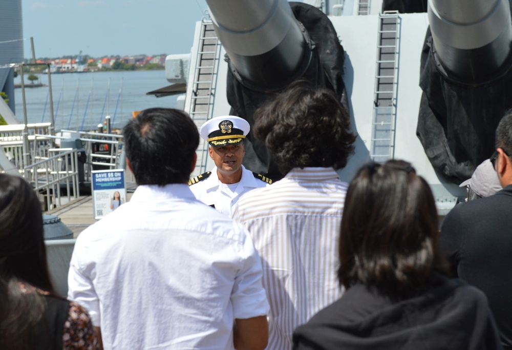 Naval Museum hosts a promotion ceremony for Navy Expeditionary Combat Command on Battleship Wisconsin