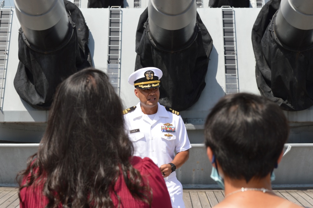 Naval Museum hosts a promotion ceremony for Navy Expeditionary Combat Command on Battleship Wisconsin