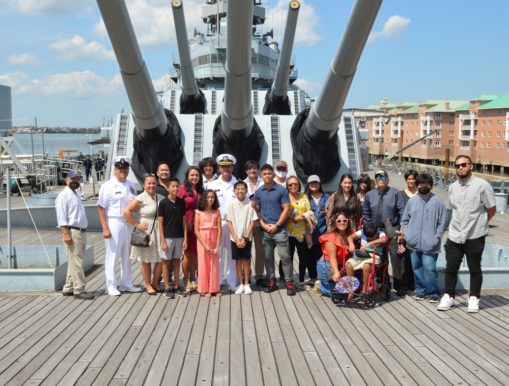 Naval Museum hosts a promotion ceremony for Navy Expeditionary Combat Command on Battleship Wisconsin