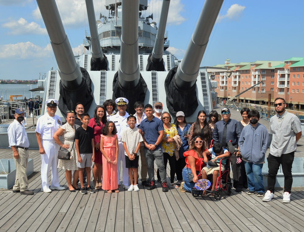 Naval Museum hosts a promotion ceremony for Navy Expeditionary Combat Command on Battleship Wisconsin