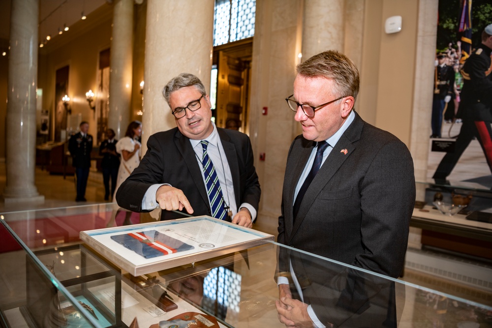 Danish Minister of Defence Morten Bødskov Participates in an Armed Forces Full Honors Wreath-Laying Ceremony at the Tomb of the Unknown Soldier