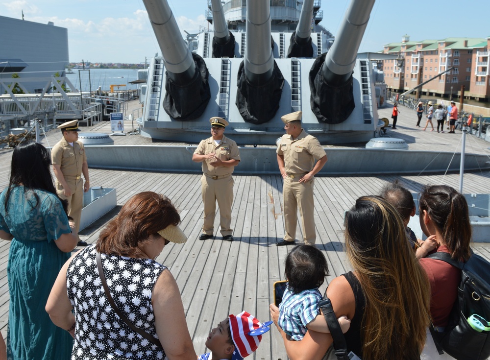 Naval Museum hosts a promotion ceremony on Battleship Wisconsin