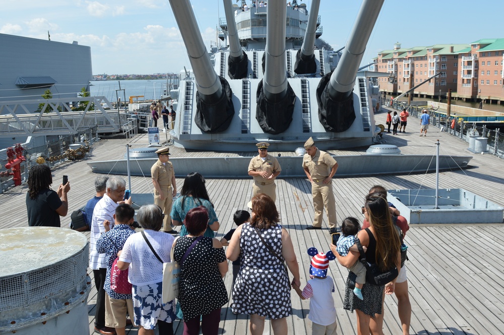 Naval Museum hosts a promotion ceremony aboard Battleship Wisconsin