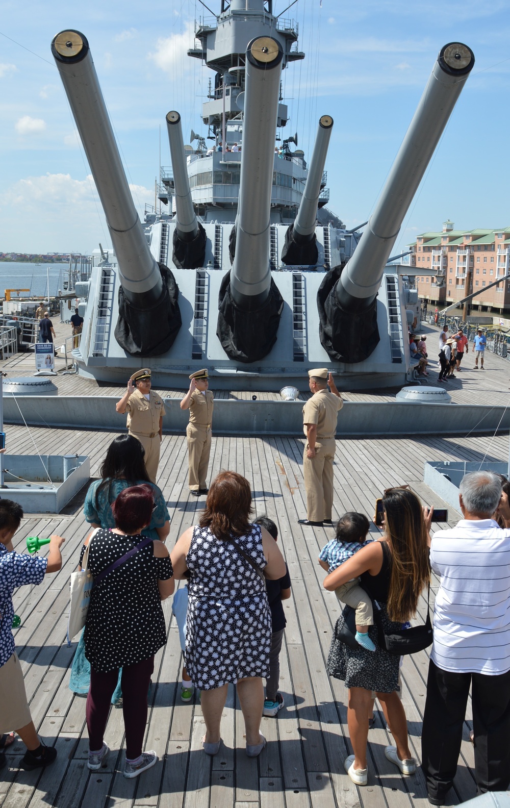 Naval Museum hosts a promotion ceremony aboard Battleship Wisconsin