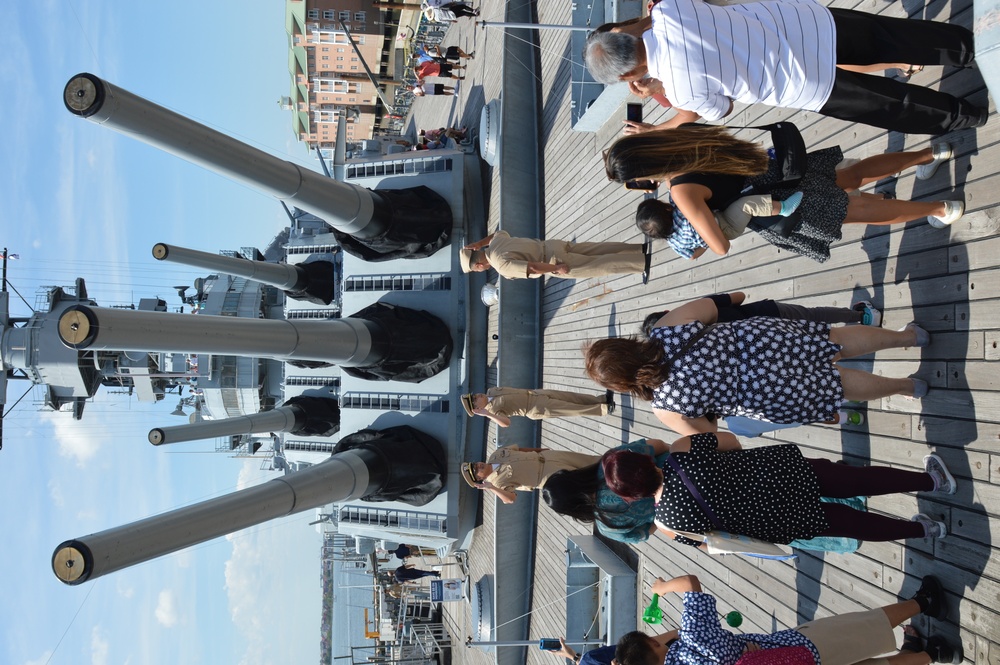 Naval Museum hosts a promotion ceremony aboard Battleship Wisconsin