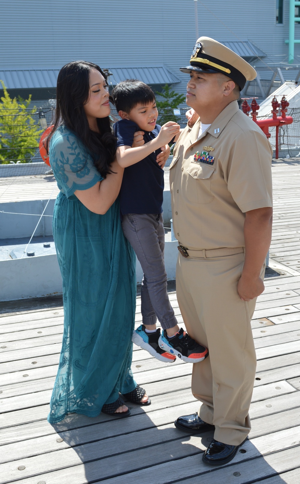 Promotion ceremony aboard the Battleship Wisconsin