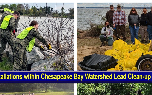 DoD Installations Lead Charge in Collecting Nearly 22,500 Pounds of Trash from Chesapeake Bay Watershed