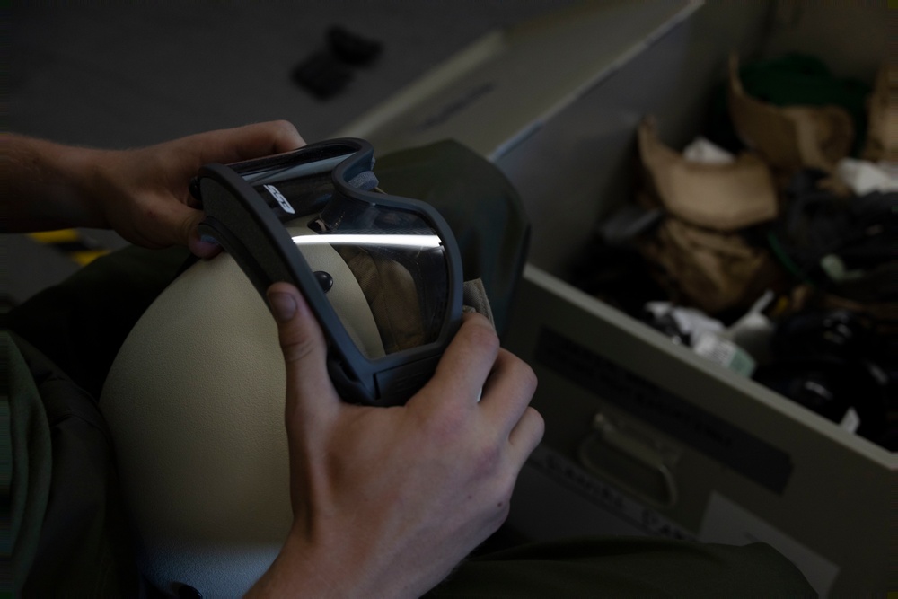 Flight Equipment Technicians prepare gear