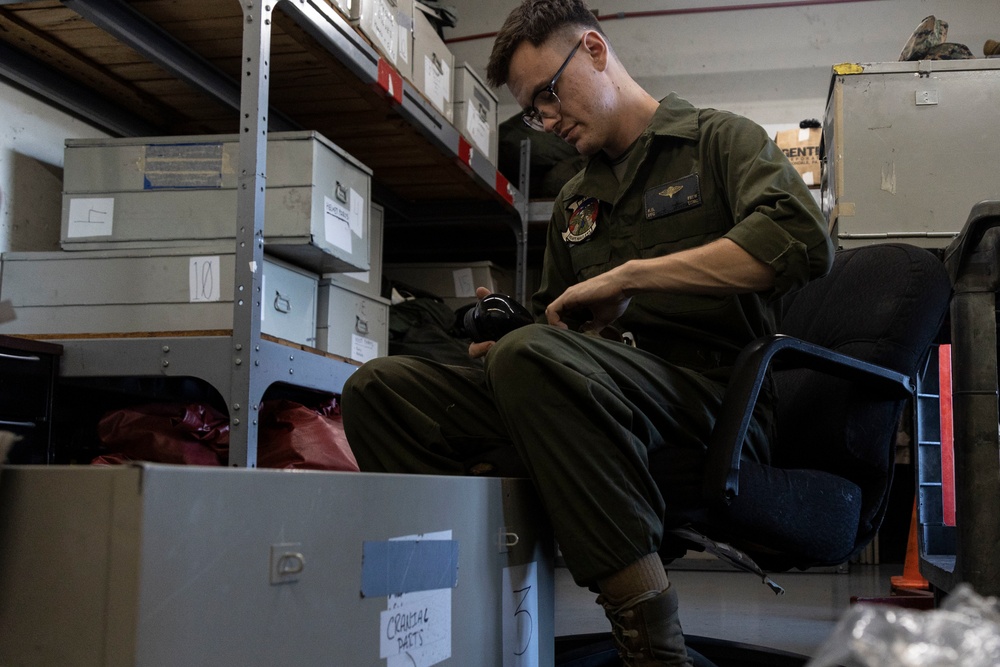 Flight Equipment Technicians prepare gear