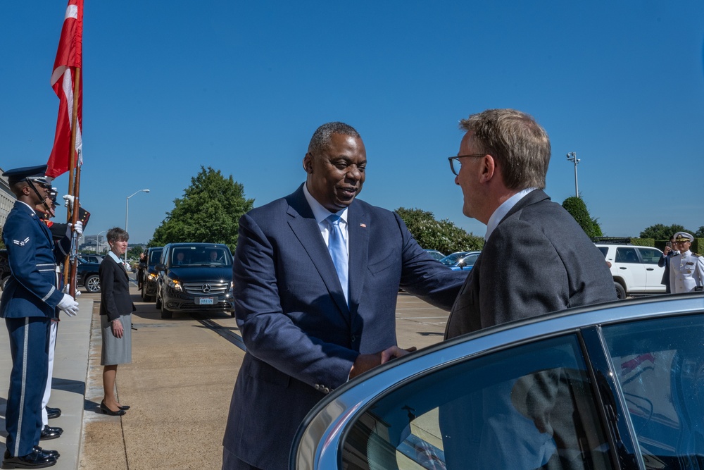 Secretary Austin hosts Danish Defense Minister Morten Bodskov