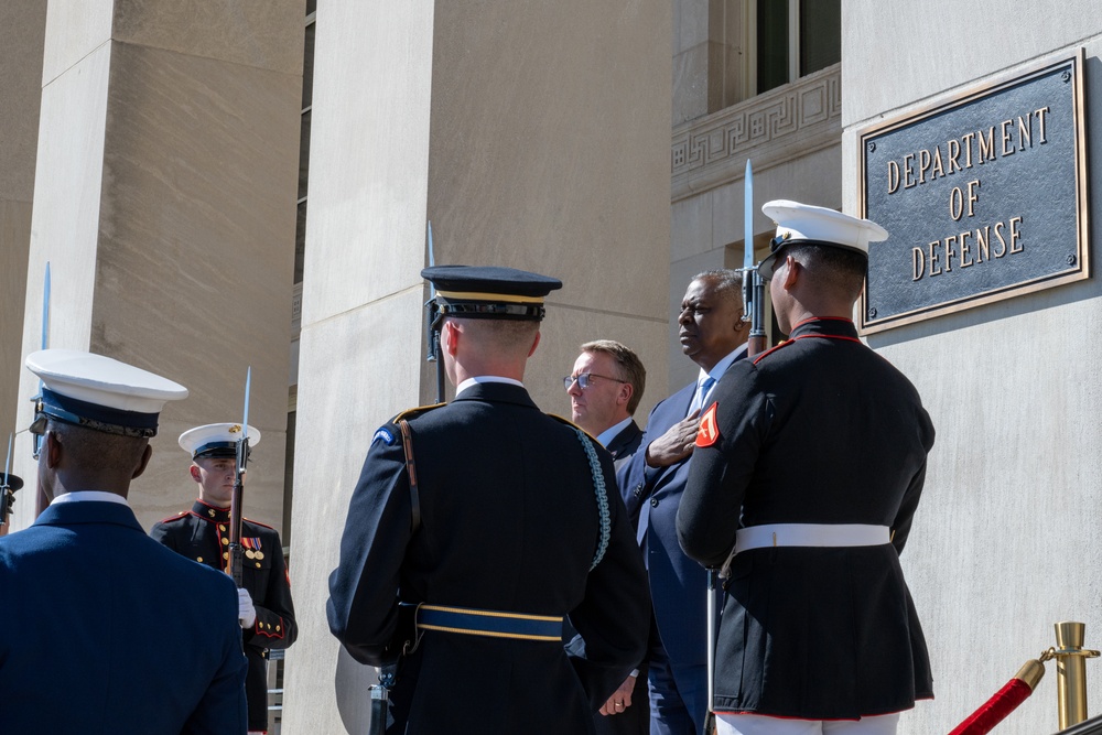 Secretary Austin hosts Danish Defense Minister Morten Bodskov