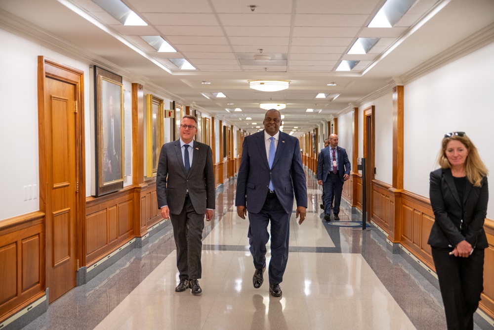 Secretary Austin hosts Danish Defense Minister Morten Bodskov
