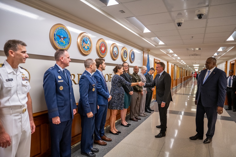 Secretary Austin hosts Danish Defense Minister Morten Bodskov