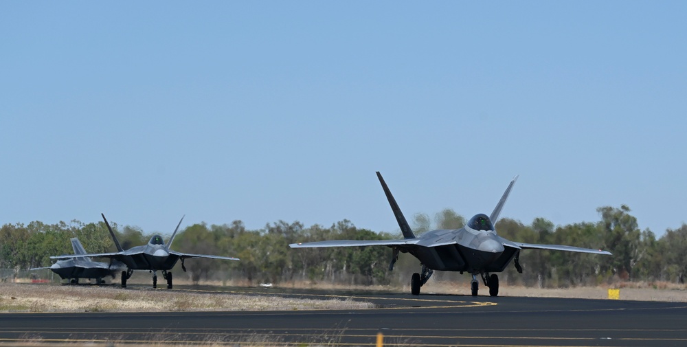 F-22 Arrival at Royal Australian Air Force Base Tindal