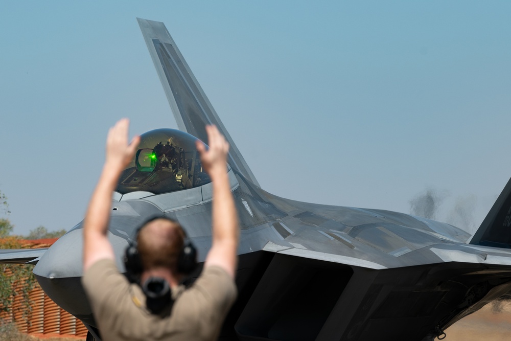 U.S. Air Force F-22 Raptors operate in Australia