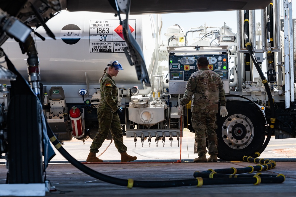 U.S. Air Force F-22 Raptors operate in Australia