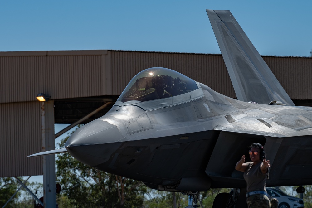 U.S. Air Force F-22 Raptors operate in Australia