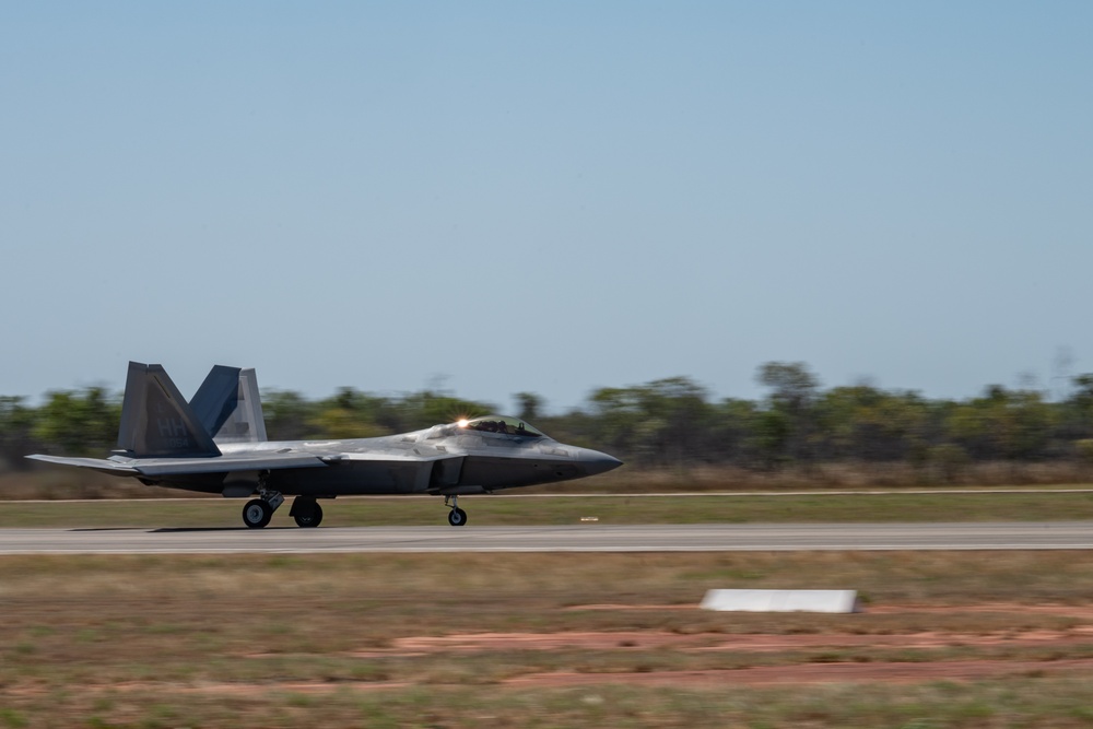 U.S. Air Force F-22 Raptors operate in Australia