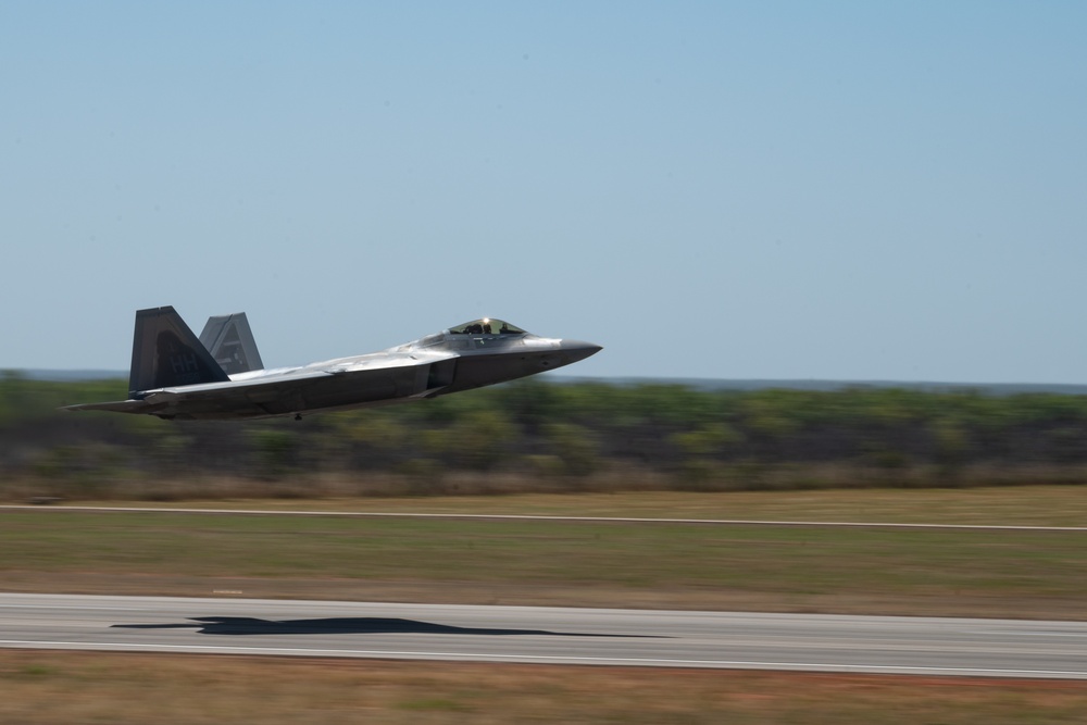 U.S. Air Force F-22 Raptors operate in Australia