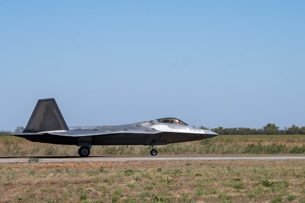 U.S. Air Force F-22 Raptors operate in Australia