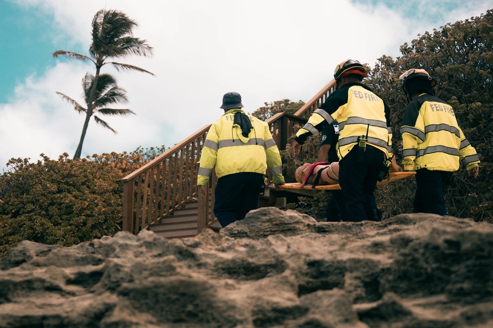 U.S. Marines, Navy, Coast Guard, and Honolulu Fire Department conduct SAREX, MCBH 2022