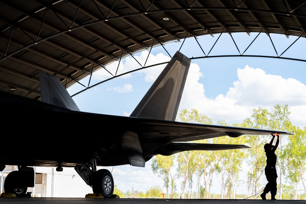 U.S. Air Force F-22 Raptors operate in Australia