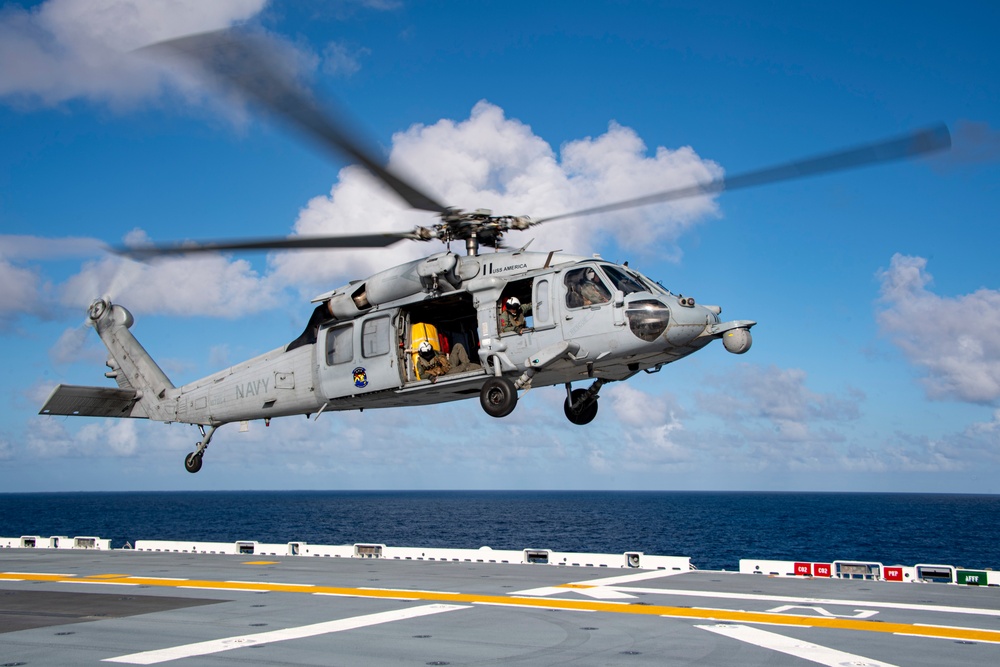 DVIDS - Images - USS America (LHA 6) Conducts Flight Operations with ...