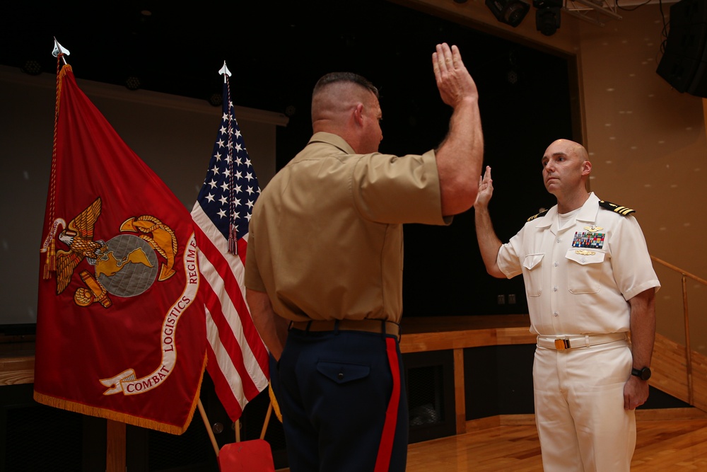 U.S. Navy Cmdr. Nicholas Schaal's promotion ceremony