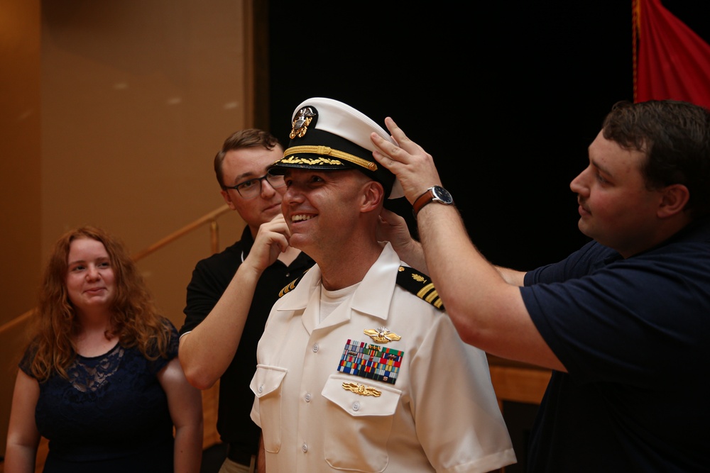 U.S. Navy Cmdr. Nicholas Schaal's promotion ceremony