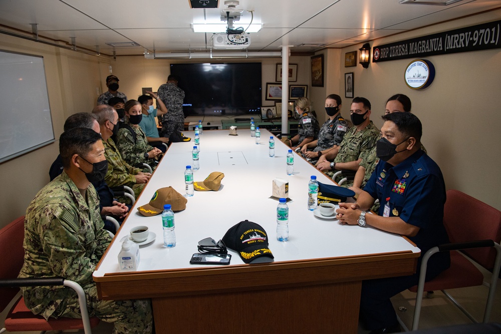 Pacific Partnership 2022 Personnel Tour Philippine Coast Guard Ship BRP Teresa Magbanua