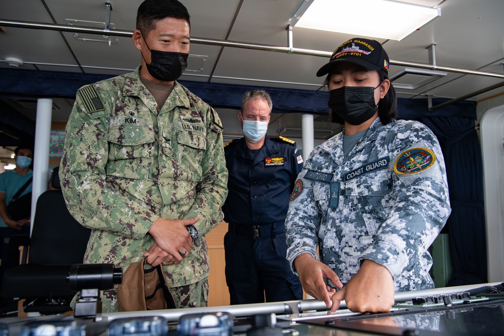 Pacific Partnership 2022 Personnel Tour Philippine Coast Guard Ship BRP Teresa Magbanua