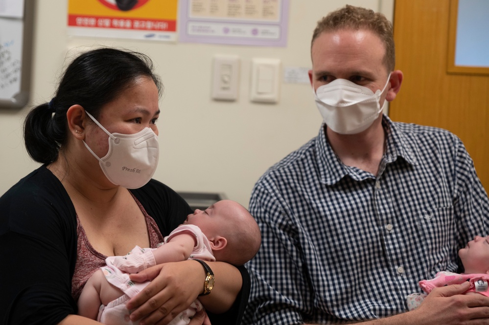 U.S. Air Force Family and Samsung Seoul Hospital Celebrate Discharge of Triplets From NICU